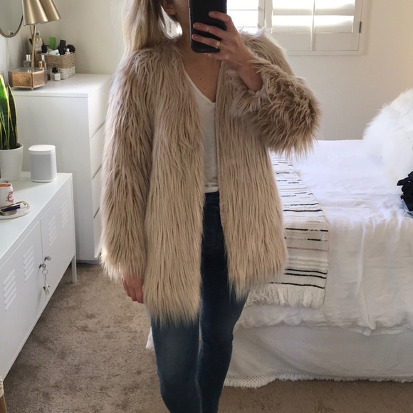 Lioness Blush Pink Fur Coat 